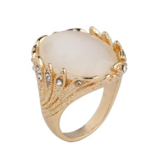 Dubai 24k Gold Plated Ring Men Gold Ring Design Big Crystal Gold Ring